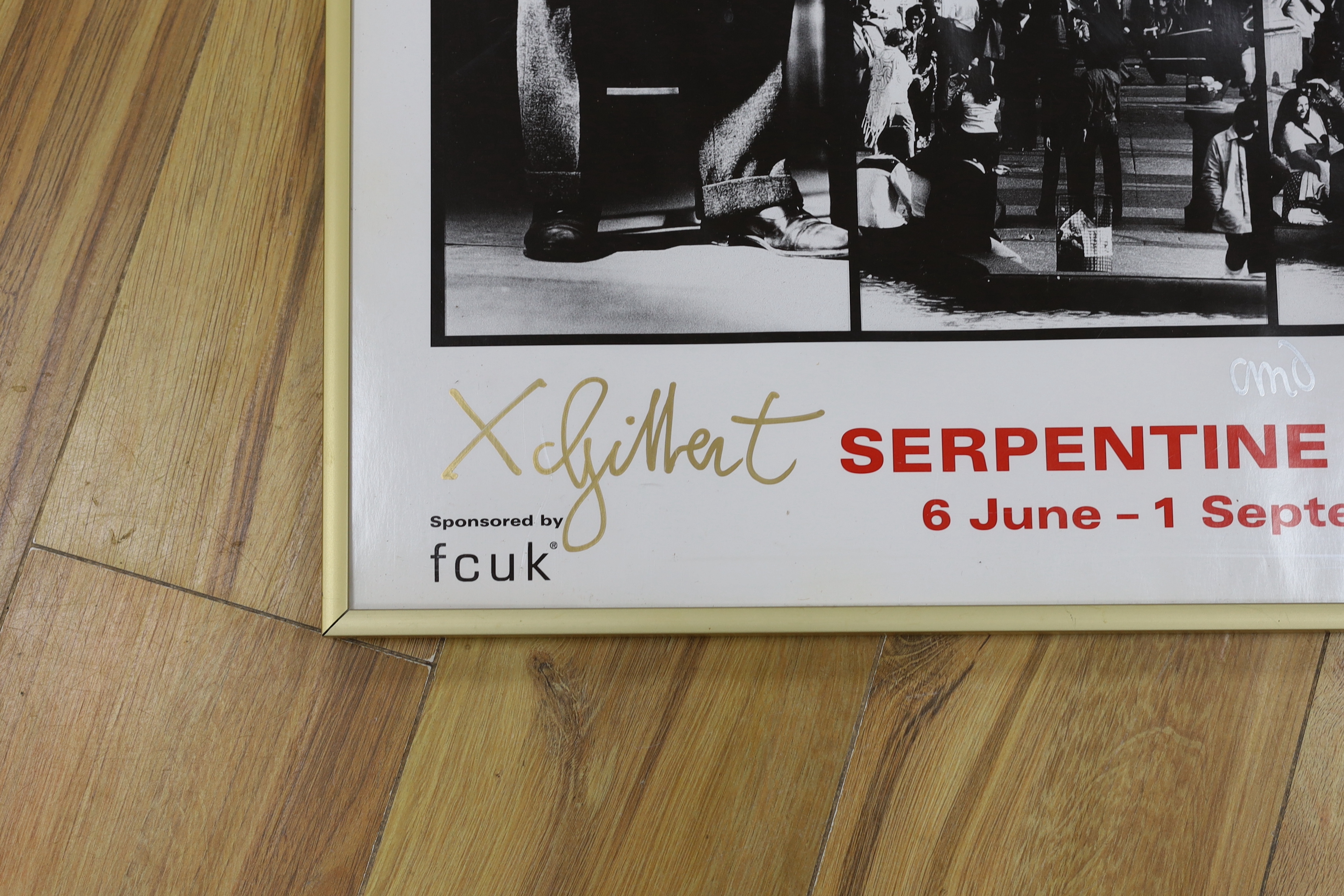 A Gilbert & George signed poster, Serpentine Gallery 2002